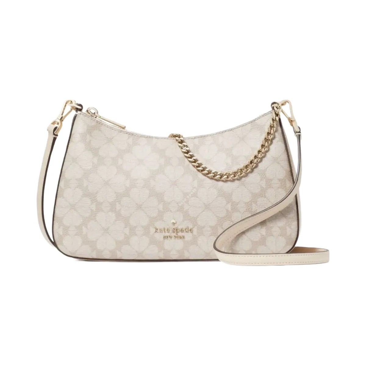 Kate Spade Signature Spade Flower Medium Convertible Crossbody Dark Beige Multi - HypeFly India View 1