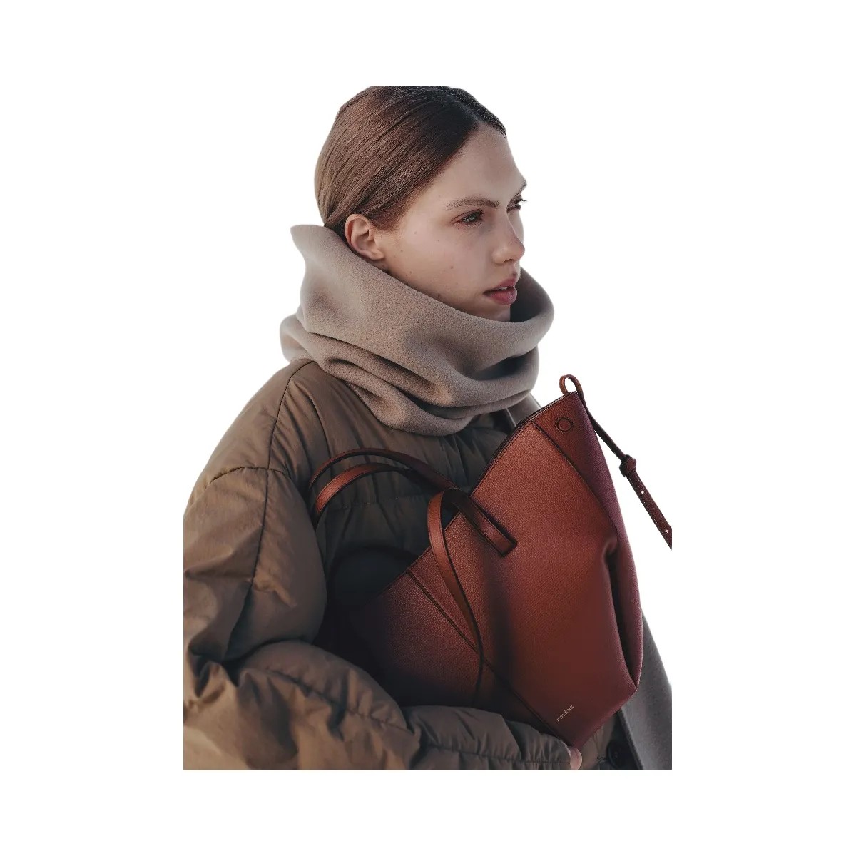 Polene Cyme Mini Textured Red Clay - HypeFly India View 5