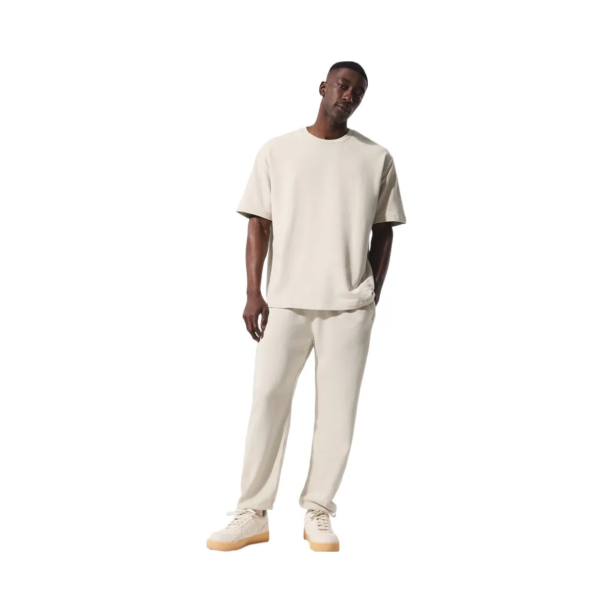 Alo Men's Double Take Short Sleeve - Bone - HypeFly India View 1