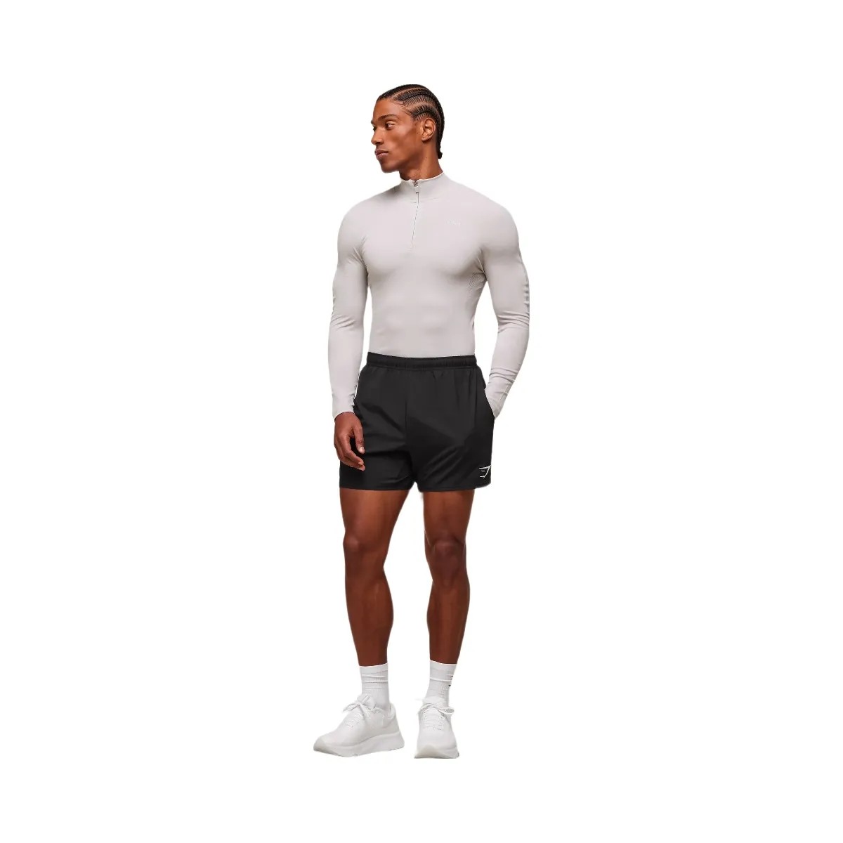 Gymshark everywear Warp Knit 1/4 Zip - Tame Grey - HypeFly India View 3