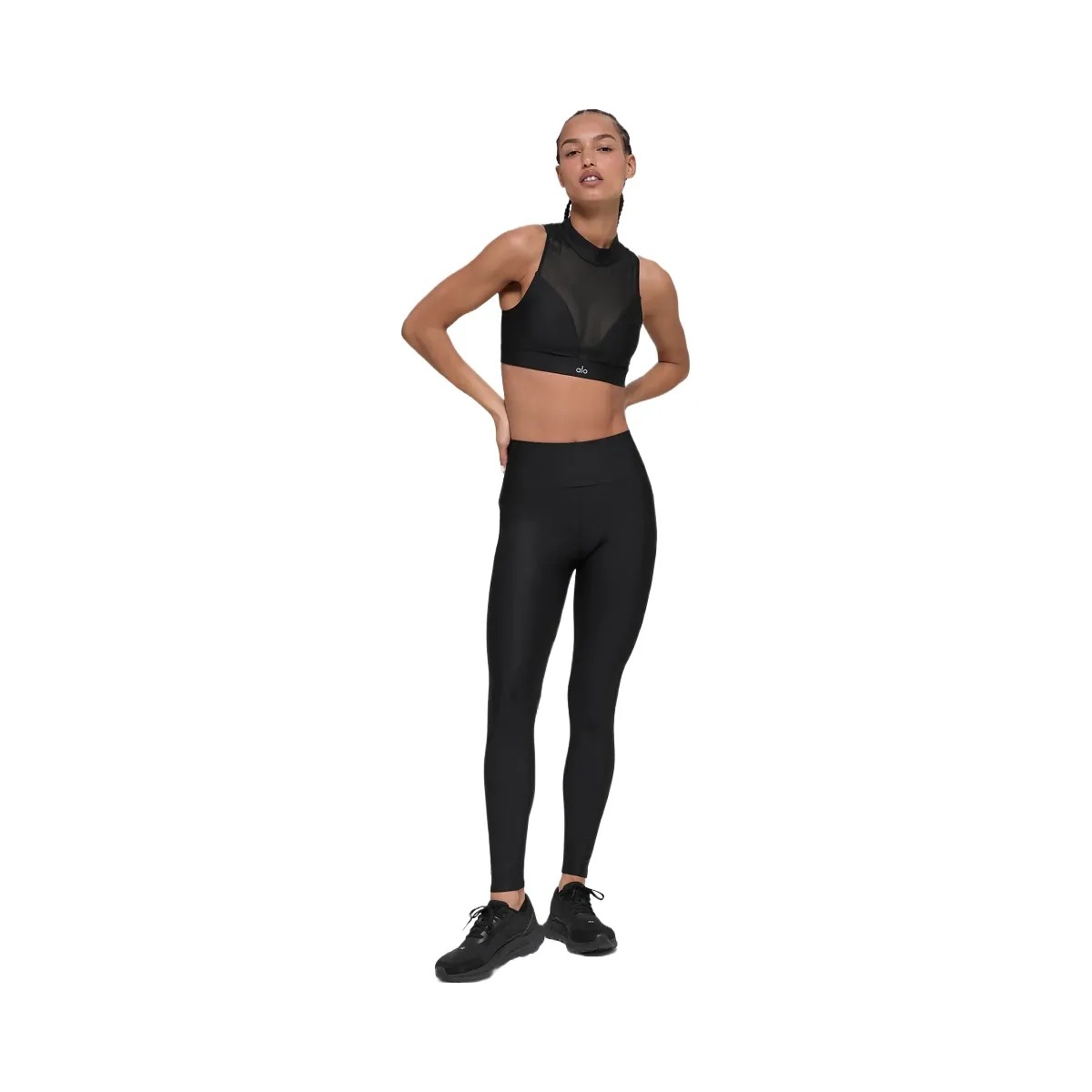 Alo Women's Airlift High-Waist Mesh Infatuation Legging - Black - HypeFly India View 5