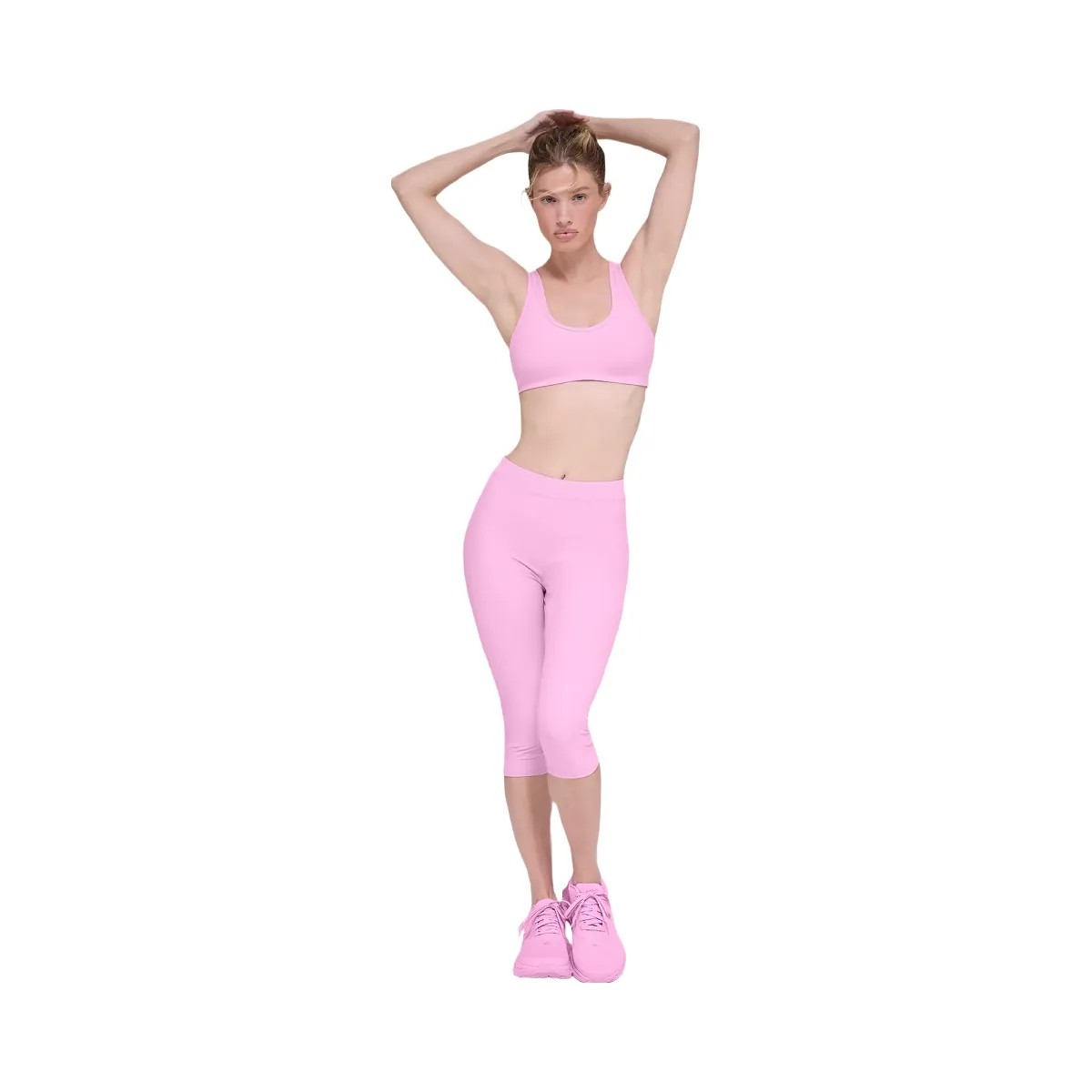 Alo Women's soft Center Stage Bra - Candy Heart Pink - HypeFly India View 4