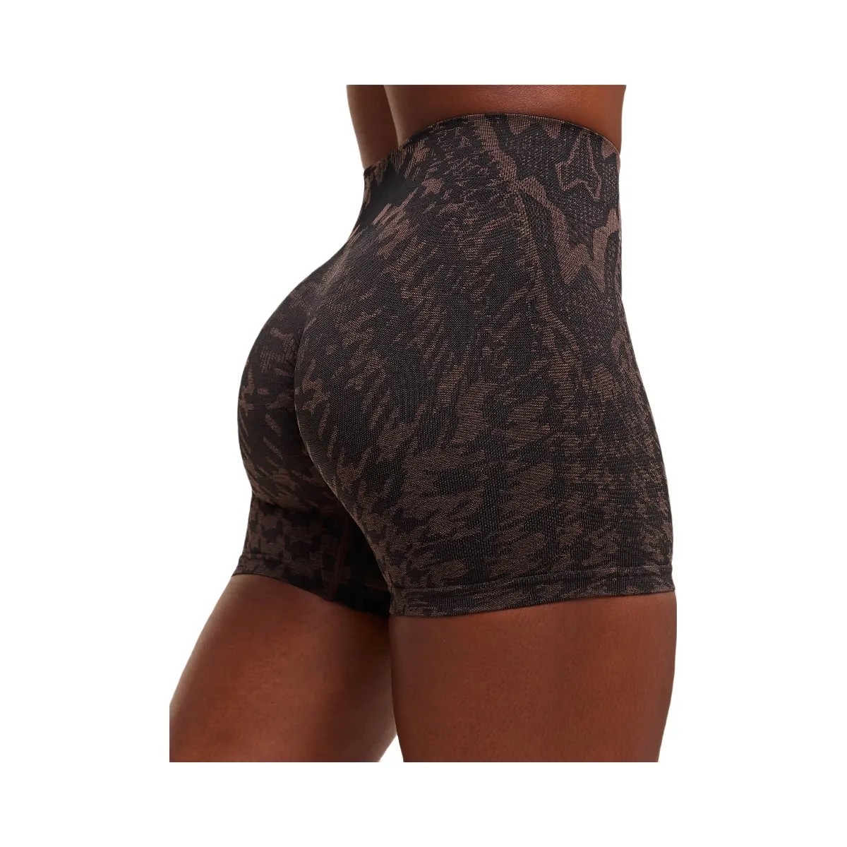 Gymshark Adapt Houndstooth Shorts - Black/Chestnut Pink - HypeFly India View 4