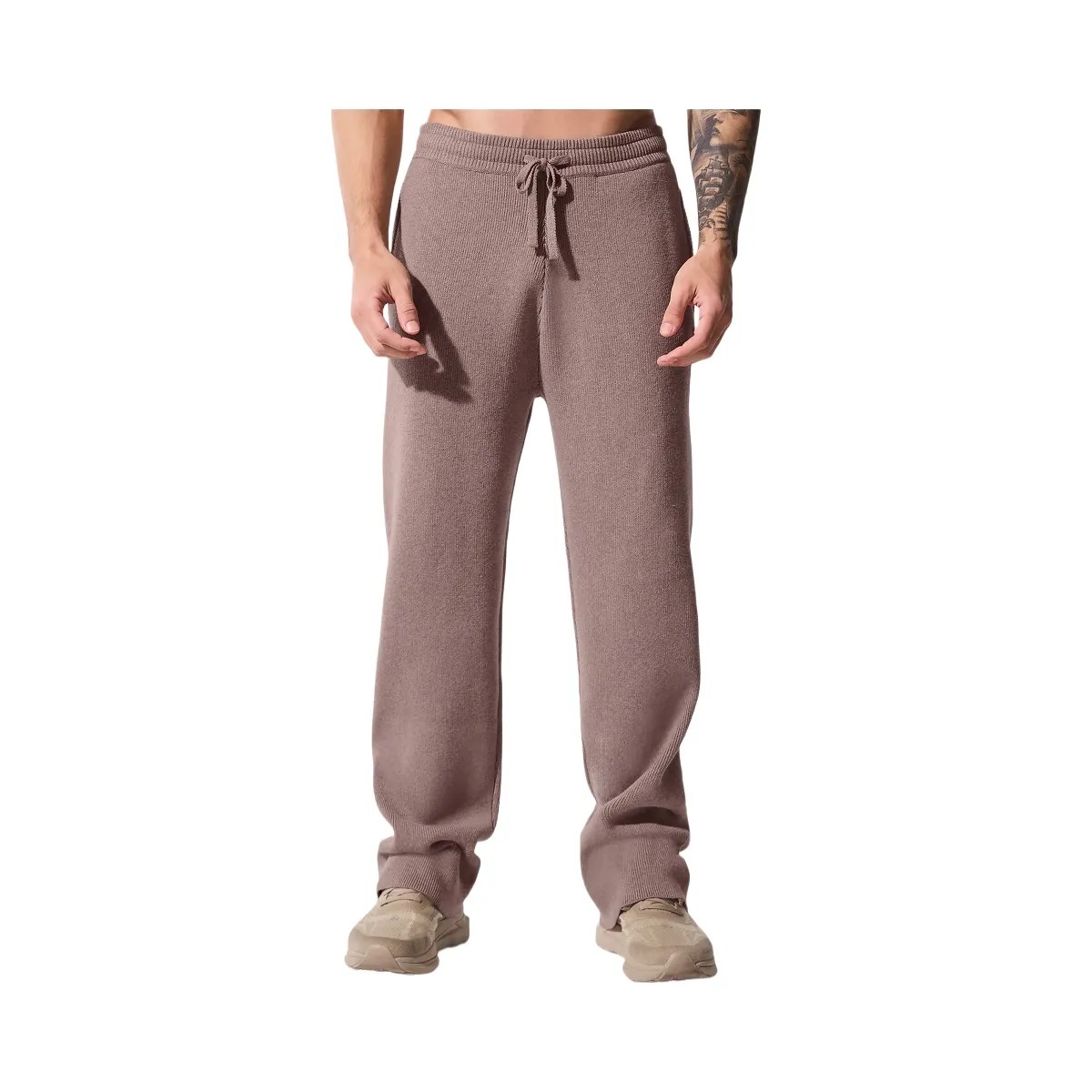 Alo Men's Scholar Straight Leg Sweatpant - Mushroom Heather - HypeFly India View 1