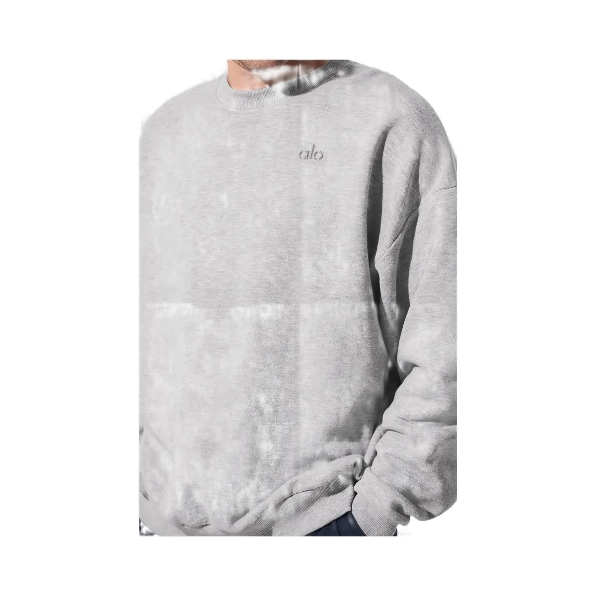 Alo Accolade Crew Neck Pullover - Athletic Heather Grey - HypeFly India View 2
