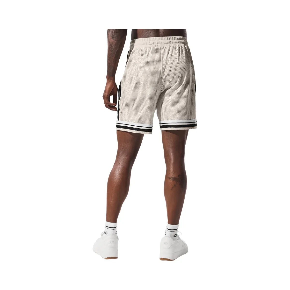 Alo Men's 7" Key Mesh Basketball Short - Bone - HypeFly India View 4