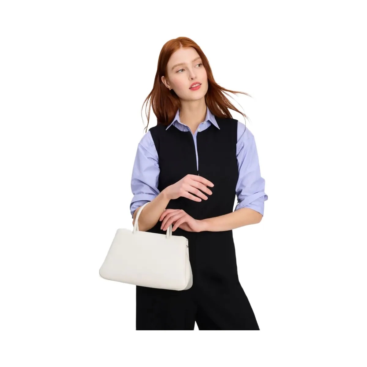 Kate Spade Grace Fine Grain Leather Medium Satchel Cream - HypeFly India View 3