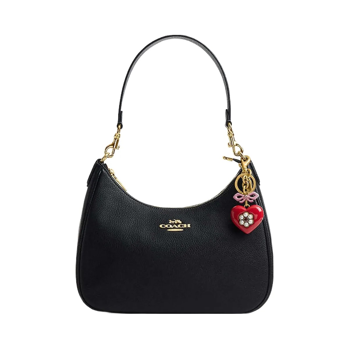 Coach Heart Bag Charm Resin-Brass-Red Multi - HypeFly India View 1