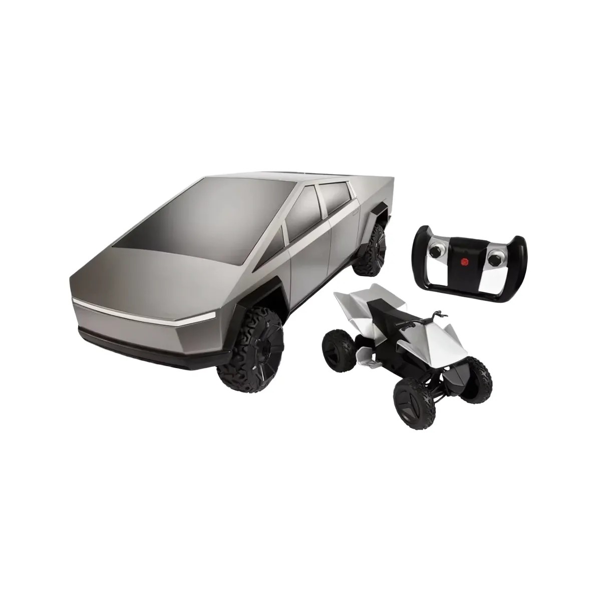 Hot Wheels x Tesla Cybertruck 1:10 Scale RC Car (2021 Version w/ Cyberquad) - HypeFly India View 3