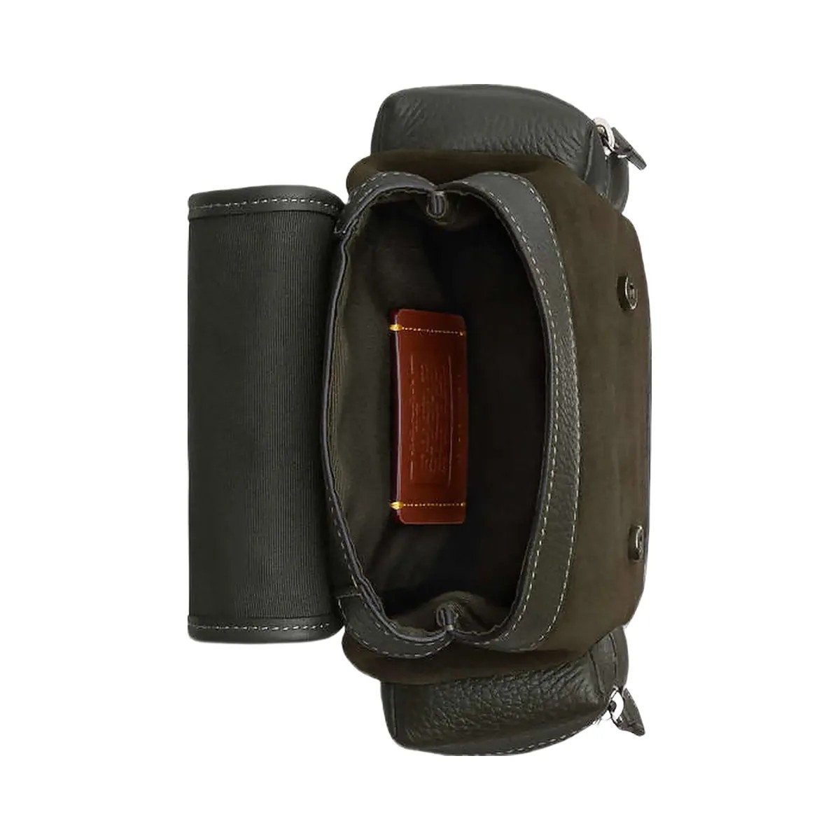 Coach Sprint Sling Pack Suede-Qb-Uniform Green - HypeFly India View 4