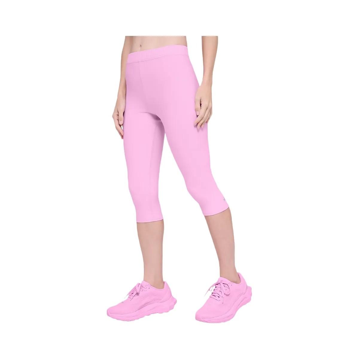 Alo Women's soft High-Waist Iconic 90's Capri - Candy Heart Pink - HypeFly India View 1