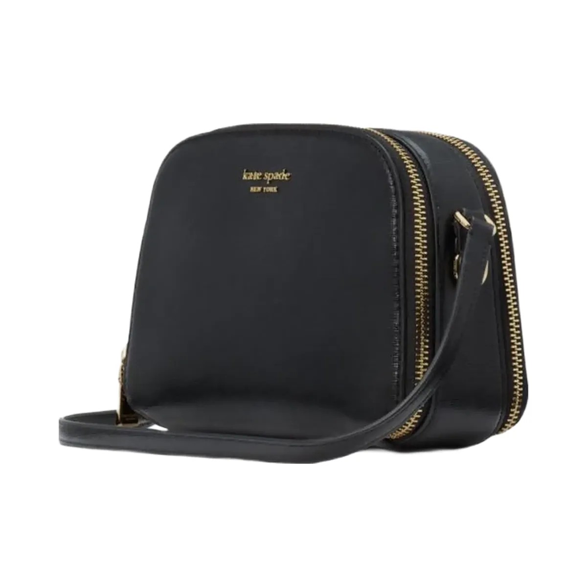 Kate Spade Devin Double Zip Dome Crossbody Black - HypeFly India View 1