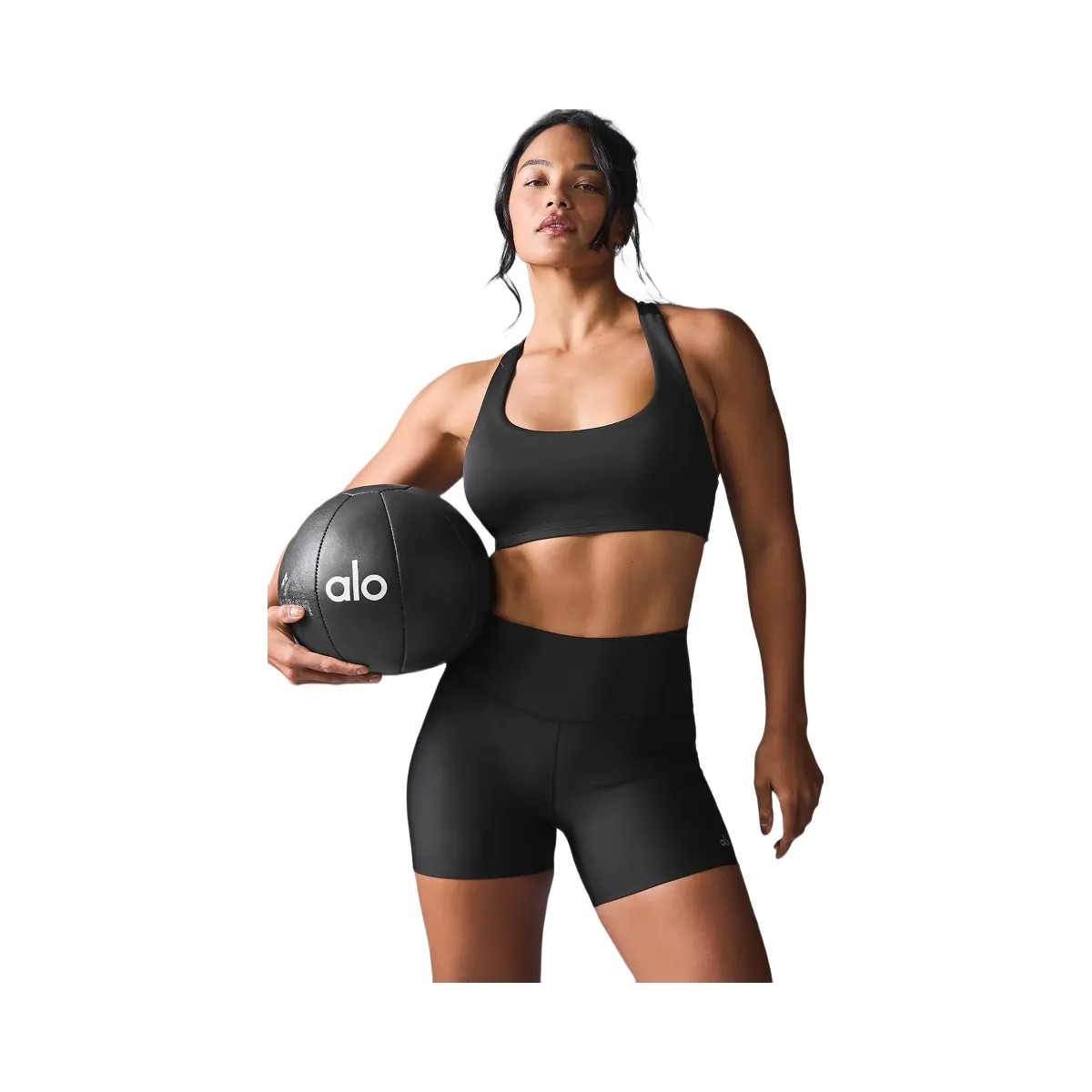 Alo Women's Airlift Advantage Racerback Bra - Black - HypeFly India View 1