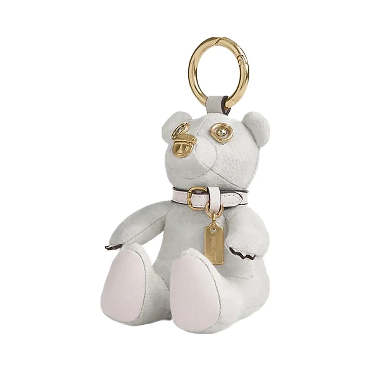 Coach Collectible Bear Bag Charm In Signature Canvas Gold-White-Chalk - HypeFly India View 2