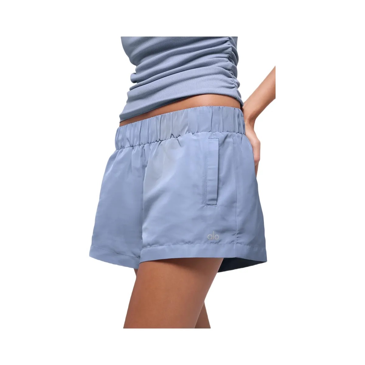 Alo Women's High-Waist Socialite Short - Winter Frost - HypeFly India View 2