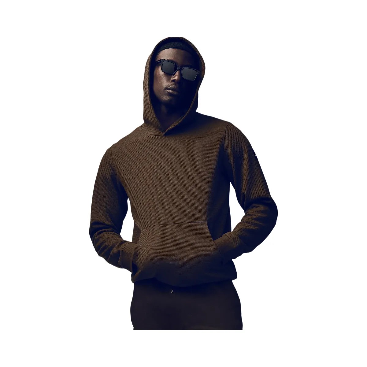 Alo Men's Waffle Lounge Hoodie - Espresso - HypeFly India View 6