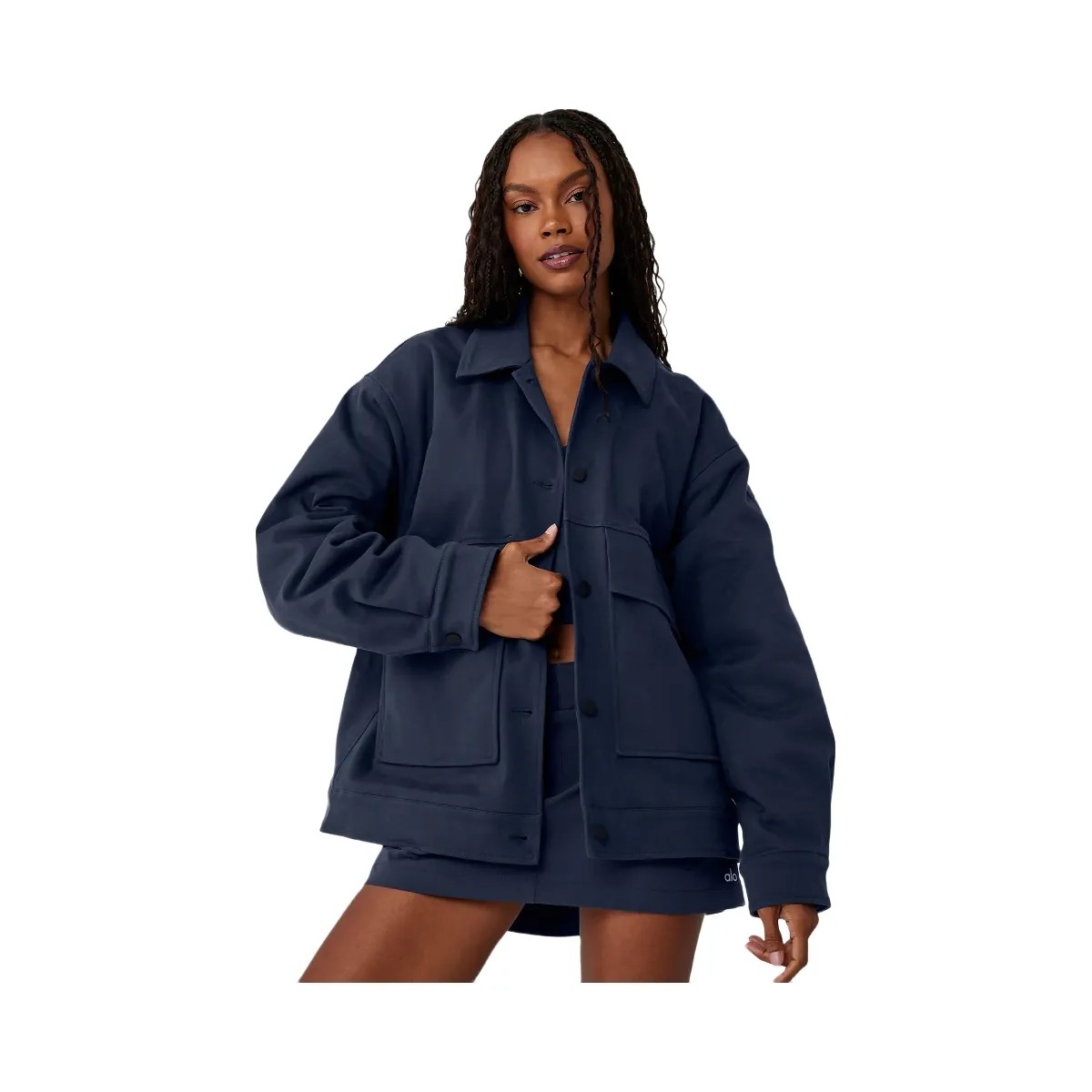 Alo Women's Unisex One Up Jacket - Navy - HypeFly India View 1