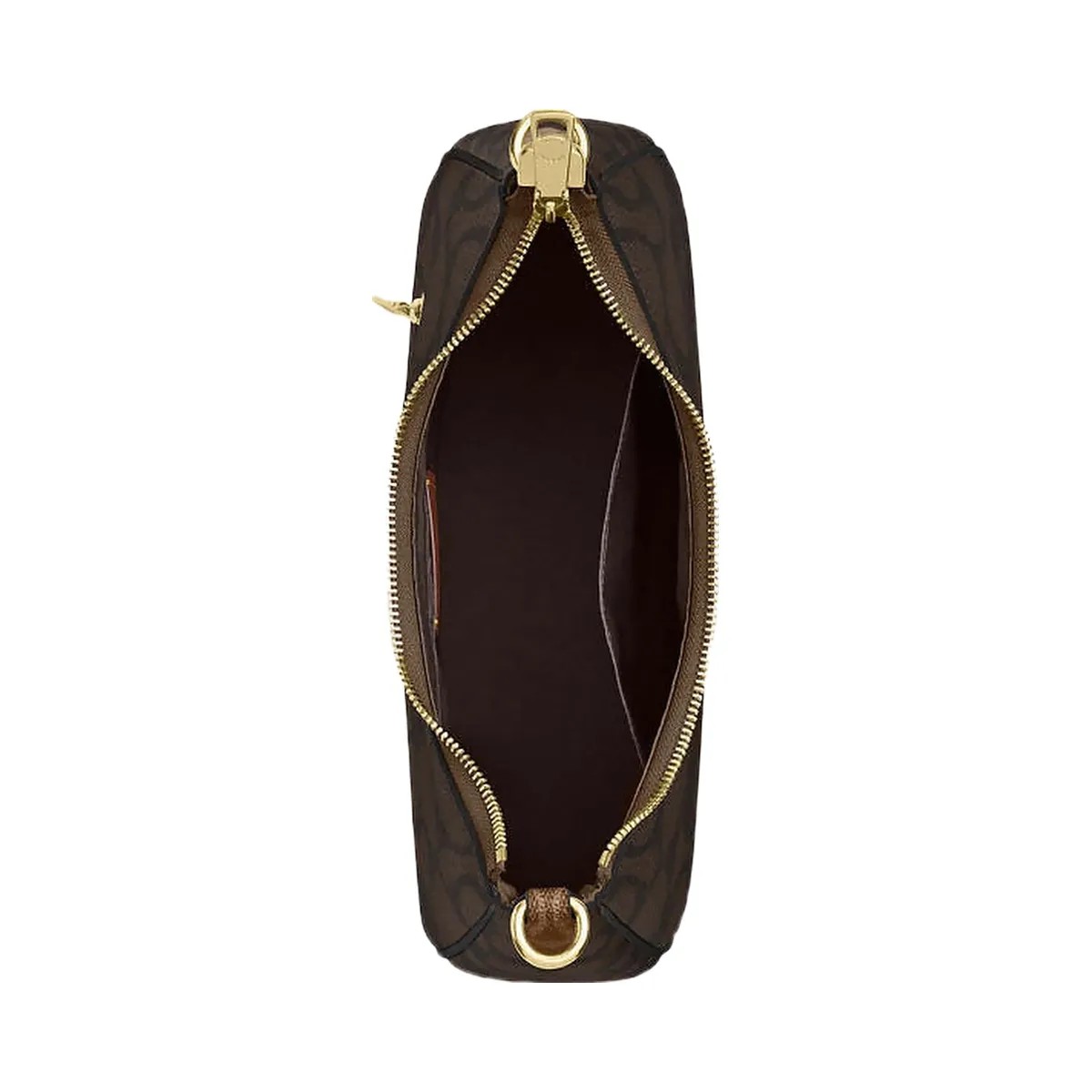 Coach Teri Hobo Bag In Blocked Signature Canvas Signature Canvas-Gold-Walnut-Tan - HypeFly India View 4