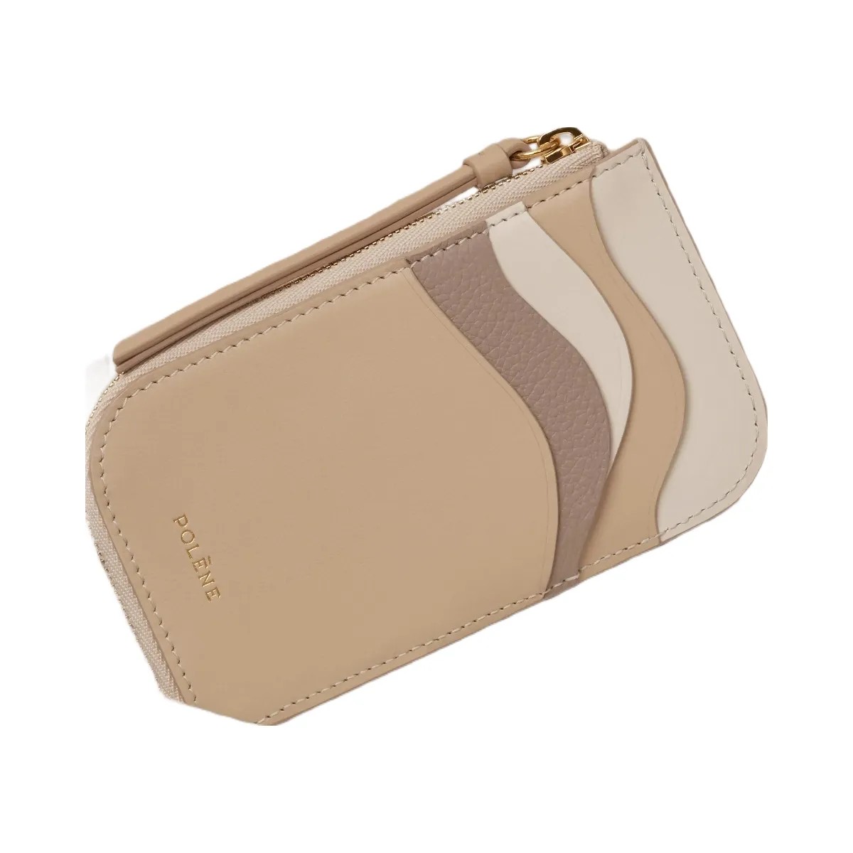 Polene Atla Card Holder Trio Taupe - HypeFly India View 4