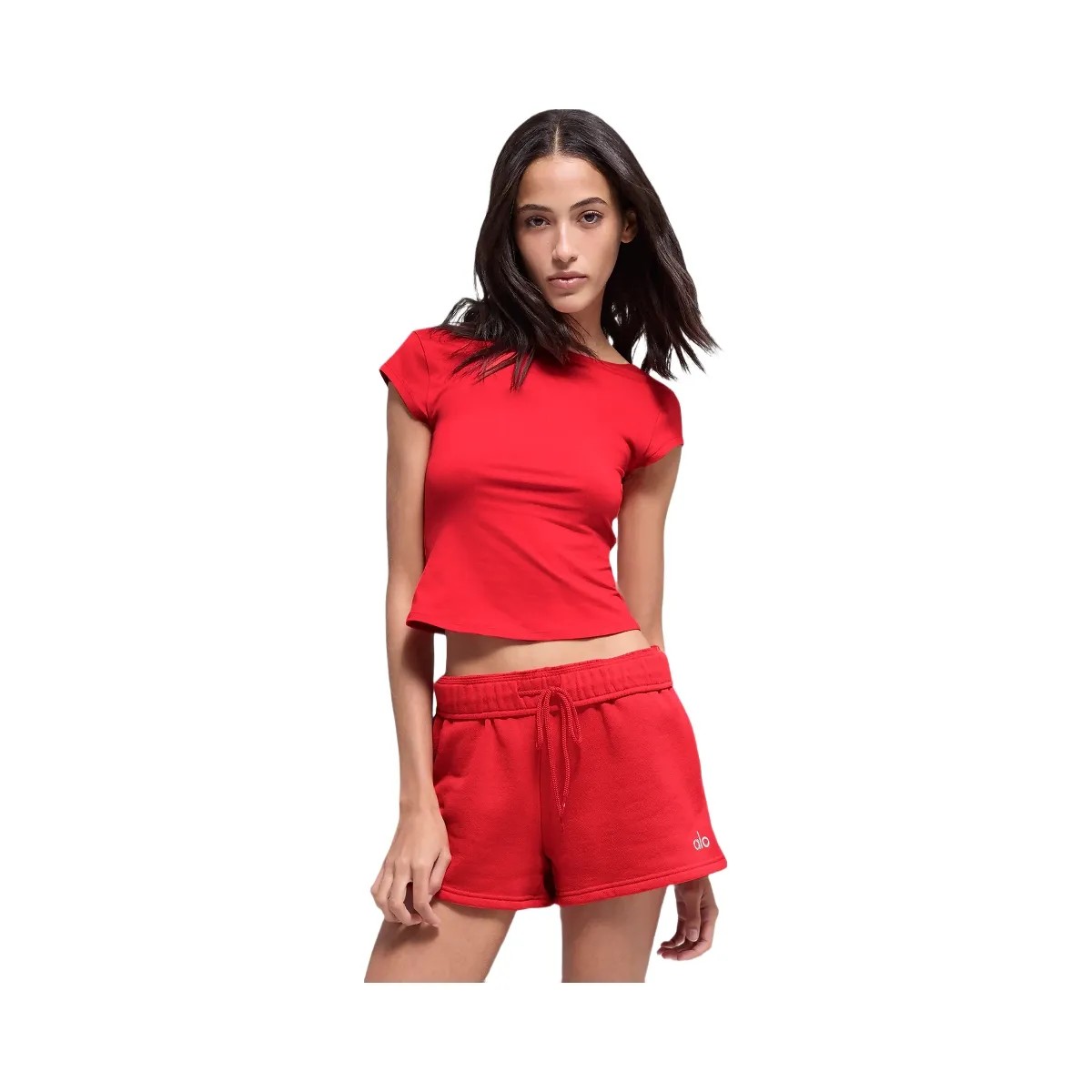 Alo Women's soft Back For More Tee - Bright Red - HypeFly India View 1