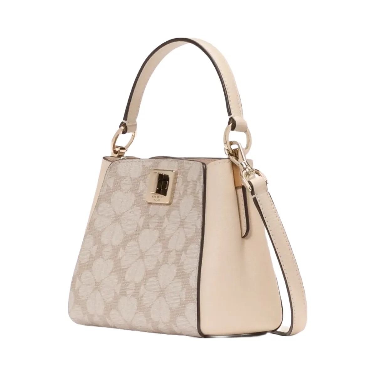 Kate Spade Flower Pvc Mini Top Handle Crossbody Dark Beige Multi - HypeFly India View 3