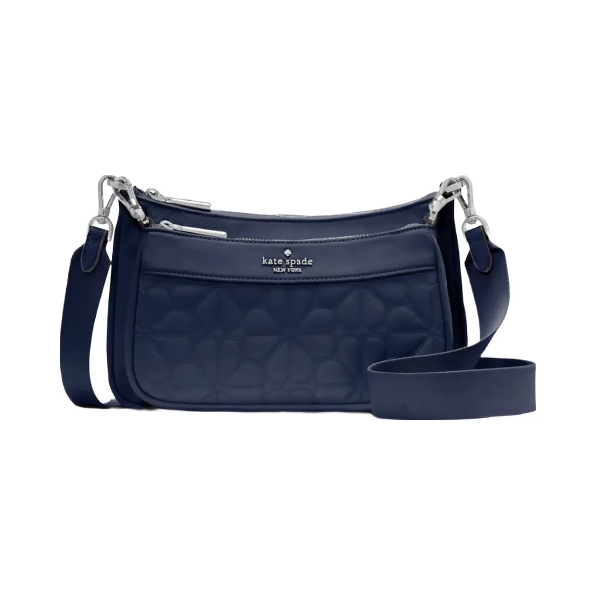Kate Spade Duet Quilted Fabric Small Crossbody Parisian Navy - HypeFly India View 1