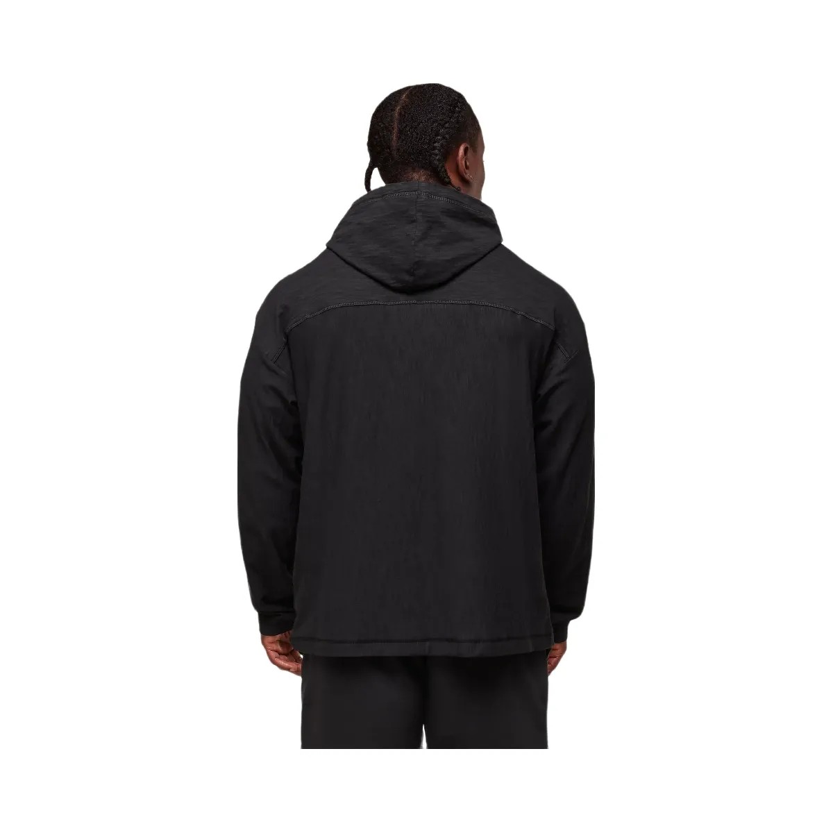 Gymshark Lightweight Slub Textured Hoodie - Black - HypeFly India View 2