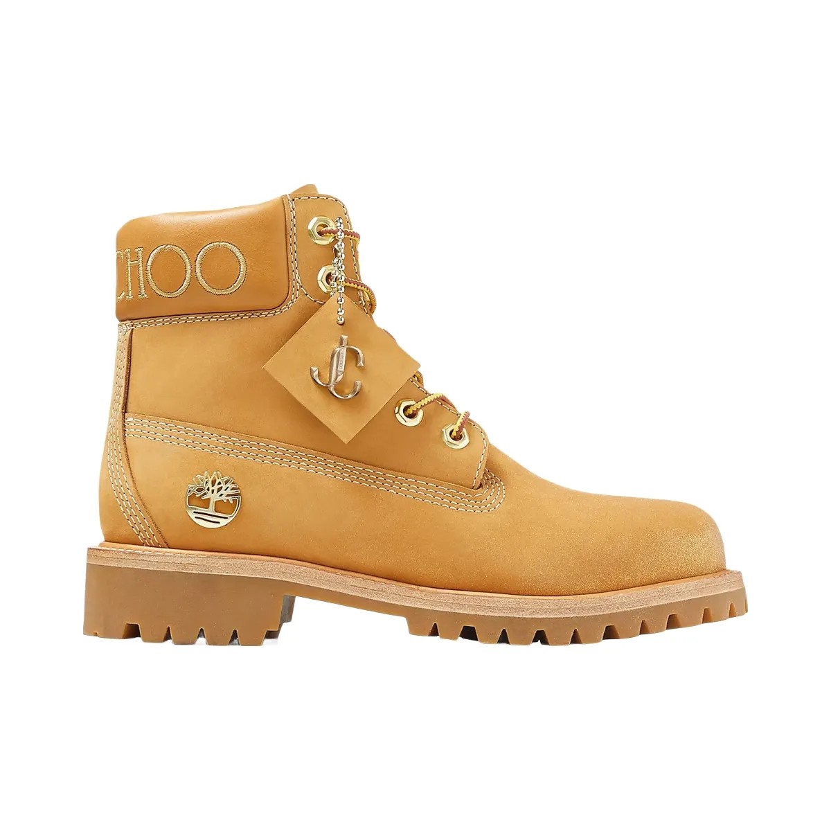 Timberland 6" Boot Jimmy Choo Premium Wheat Gold Glitter - HypeFly India View 1