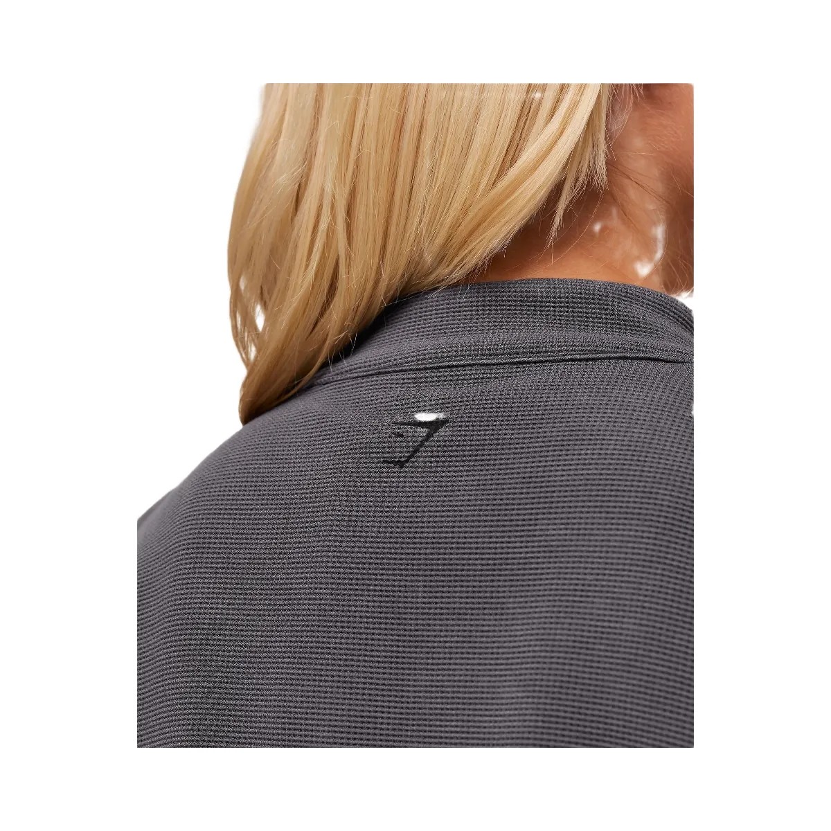 Gymshark Waffle Midi Zip Up Jacket - Onyx Grey - HypeFly India View 3