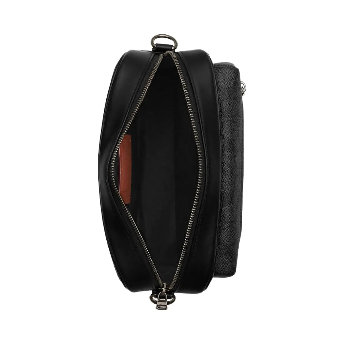 Coach Elias Crossbody In Signature Canvas Signature Canvas-Gunmetal-Charcoal-Black - HypeFly India View 4