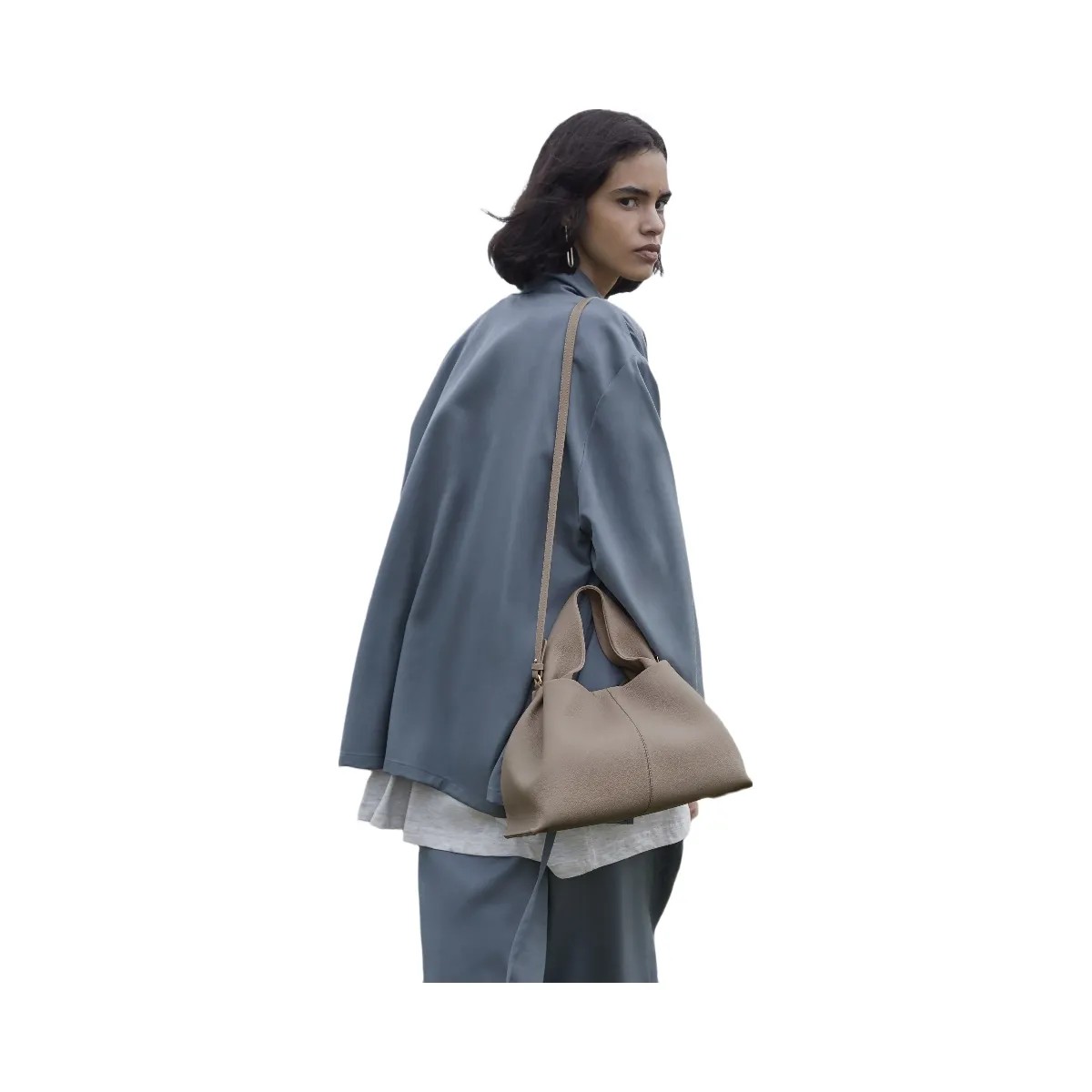 Polene Numero Neuf Textured Taupe - HypeFly India View 3