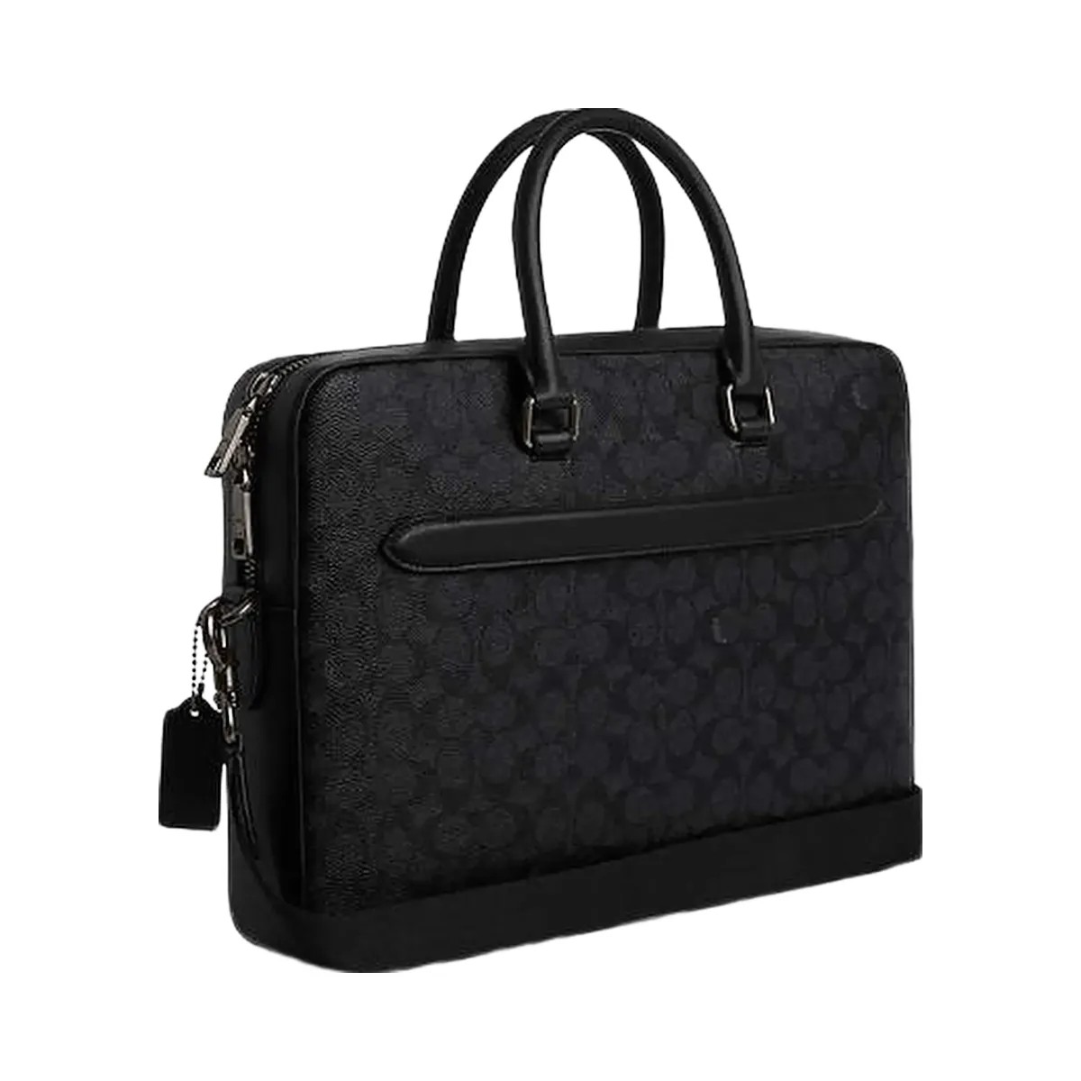Coach Ethan Slim Brief In Signature Canvas Signature Canvas-Gunmetal-Charcoal-Black - HypeFly India View 4