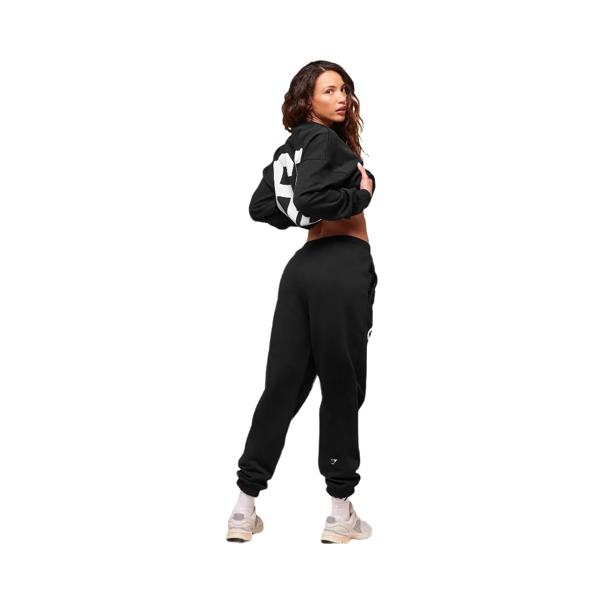 Gymshark Campus Graphic Oversized Jogger - Black - HypeFly India View 6