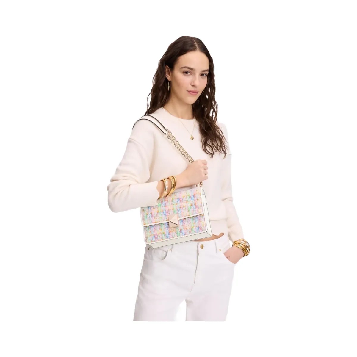 Kate Spade Deco Tweed Chain Shoulder Bag Multi - HypeFly India View 2