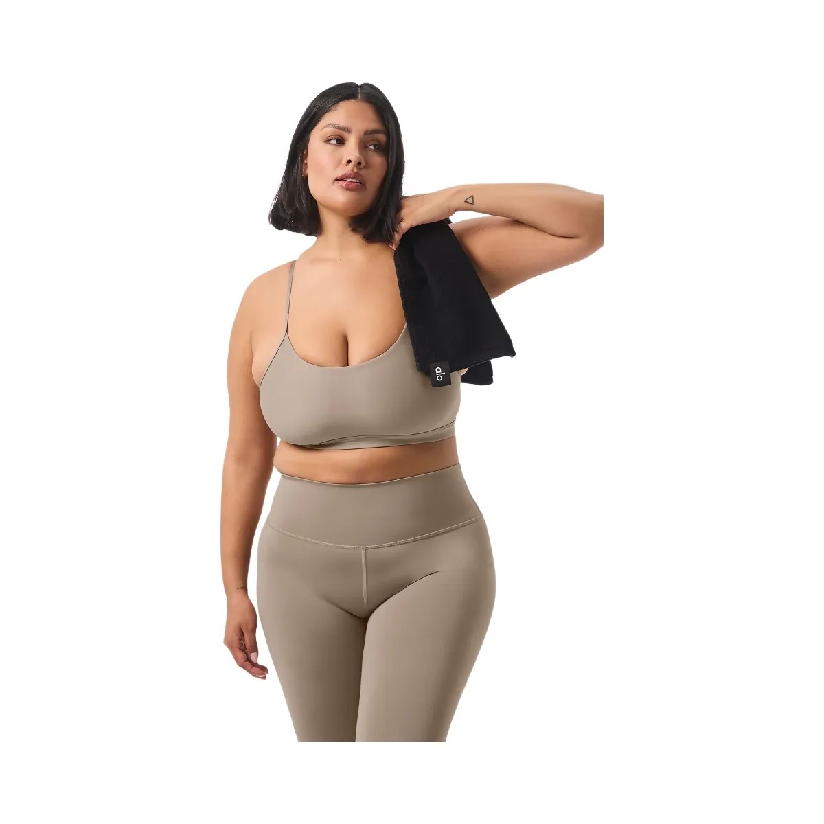 Alo Women's Airlift Intrigue Bra - Gravel - HypeFly India View 1