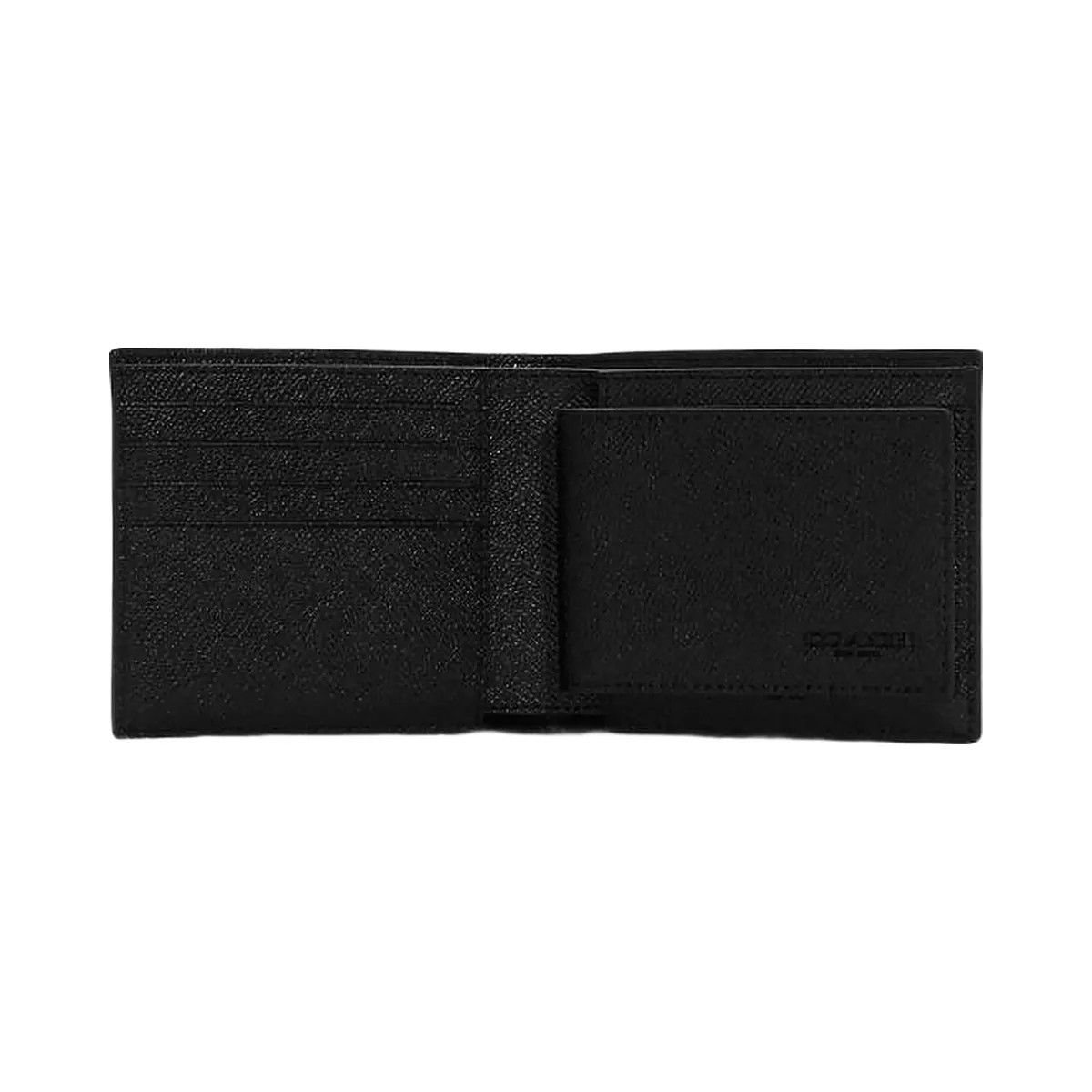 Coach 3 In 1 Wallet Crossgrain Leather-Black - HypeFly India View 2