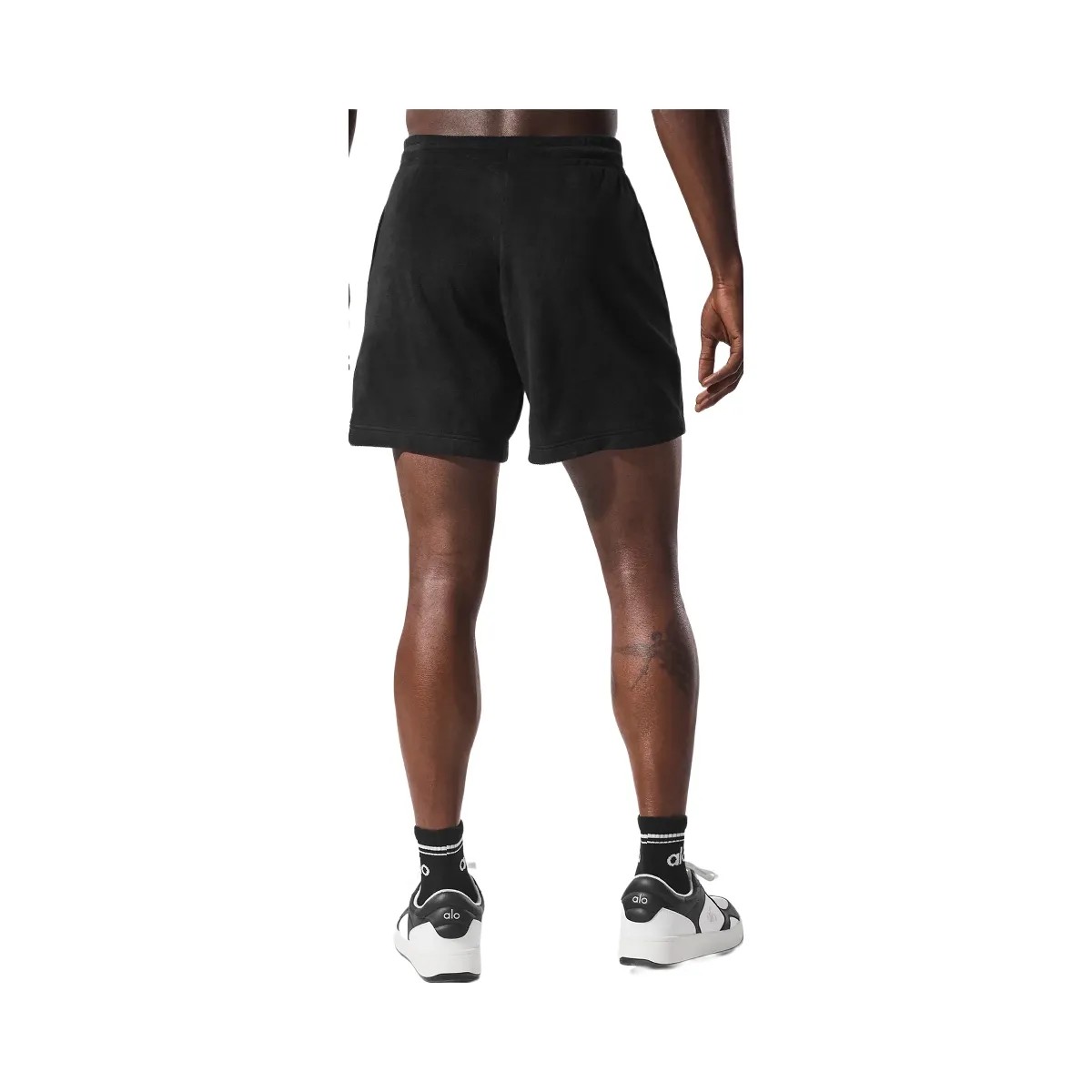 Alo Men's 7" Coastal Terry Short - Black - HypeFly India View 4