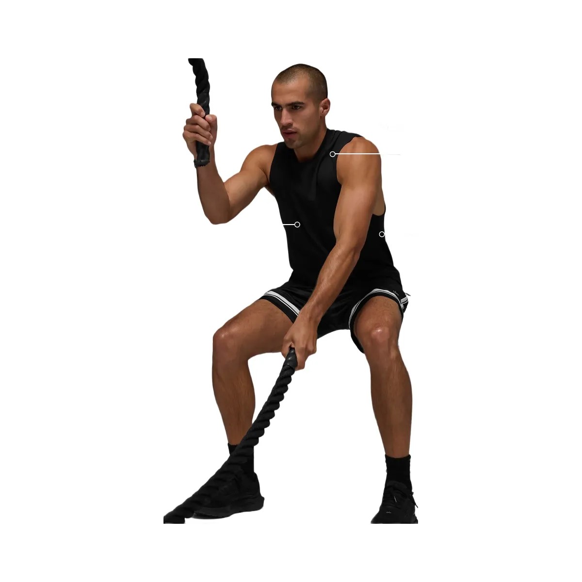 Alo Men's ALO Vapor Muscle Tank - Black - HypeFly India View 4