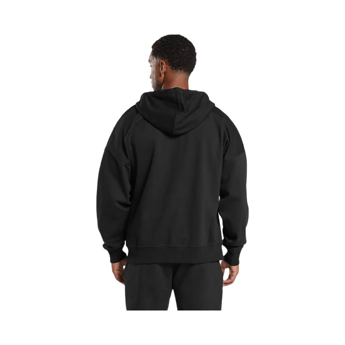Gymshark Crest Oversized Zip Up Hoodie - Black - HypeFly India View 2