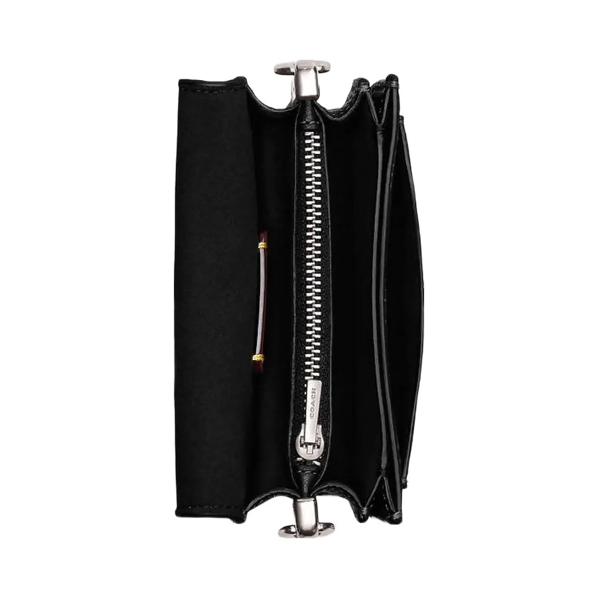 Coach Tabby Bag 12 Polished Pebble Leather-Silver-Black - HypeFly India View 4