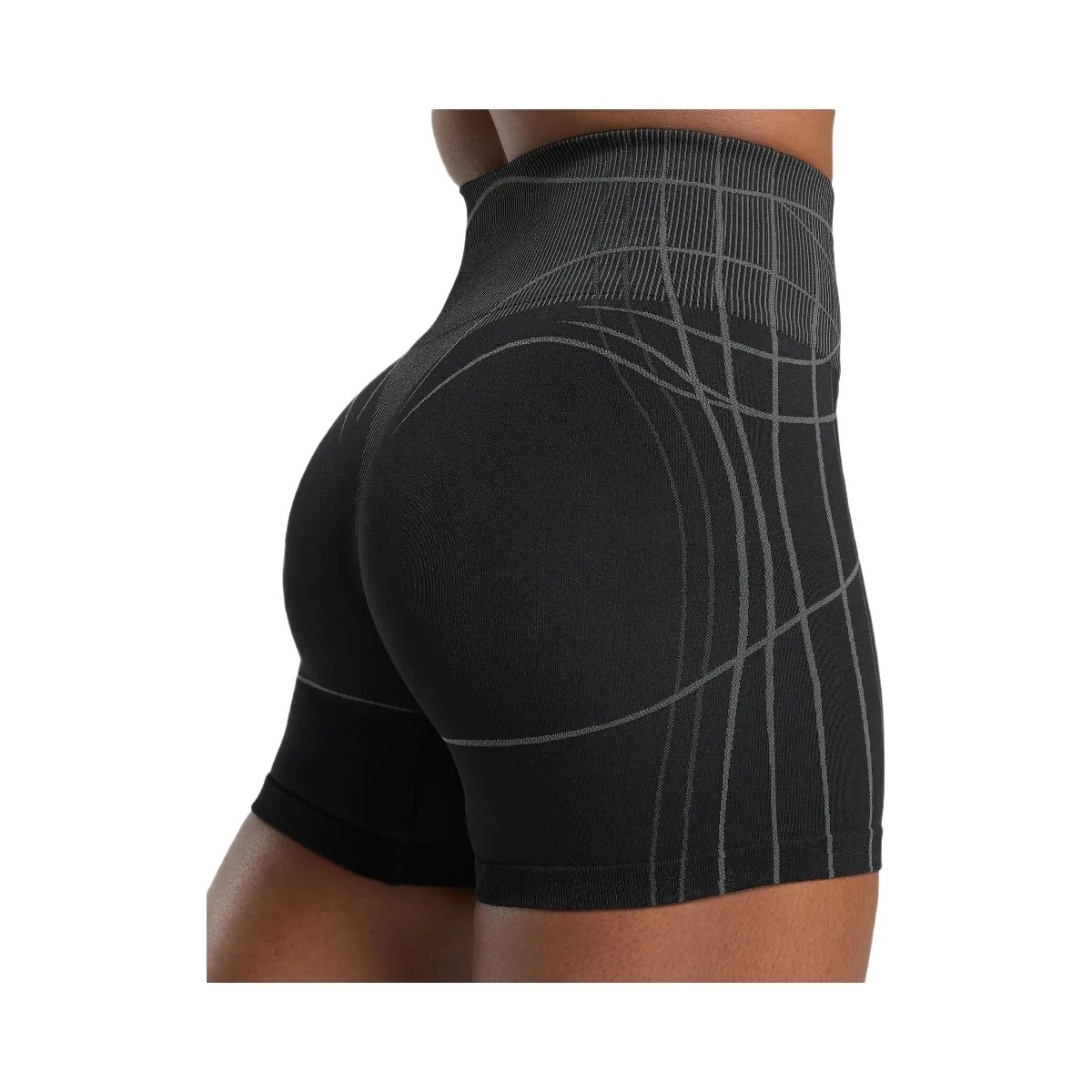 Gymshark Apex Seamless Shorts - Black/Graphite Grey - HypeFly India View 5