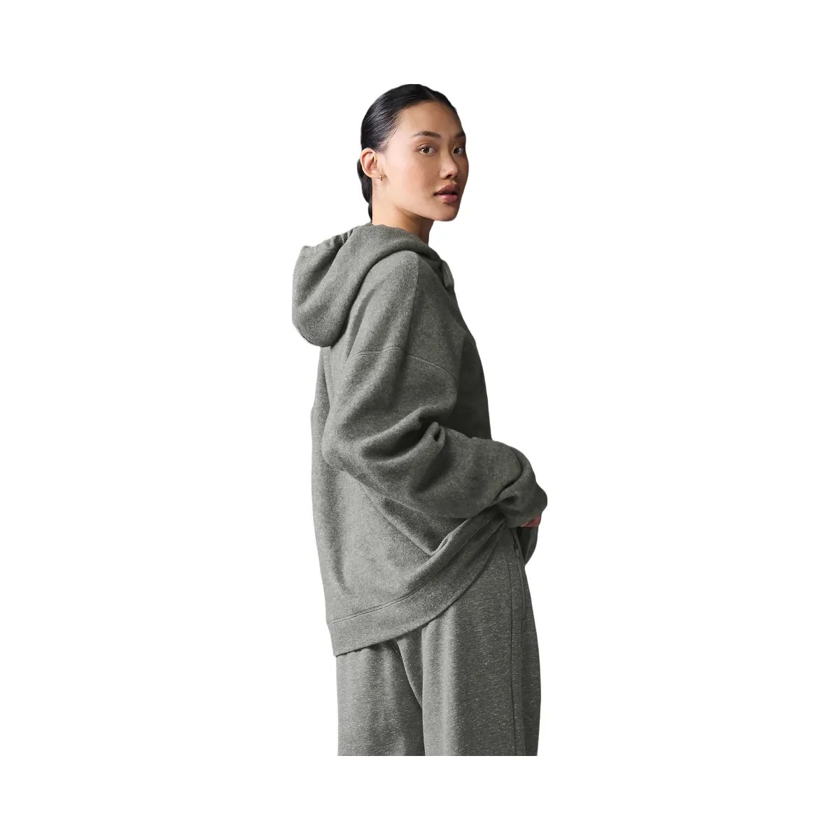 Alo Women's Triumph Restore Hoodie - Grey Triblend - HypeFly India View 2