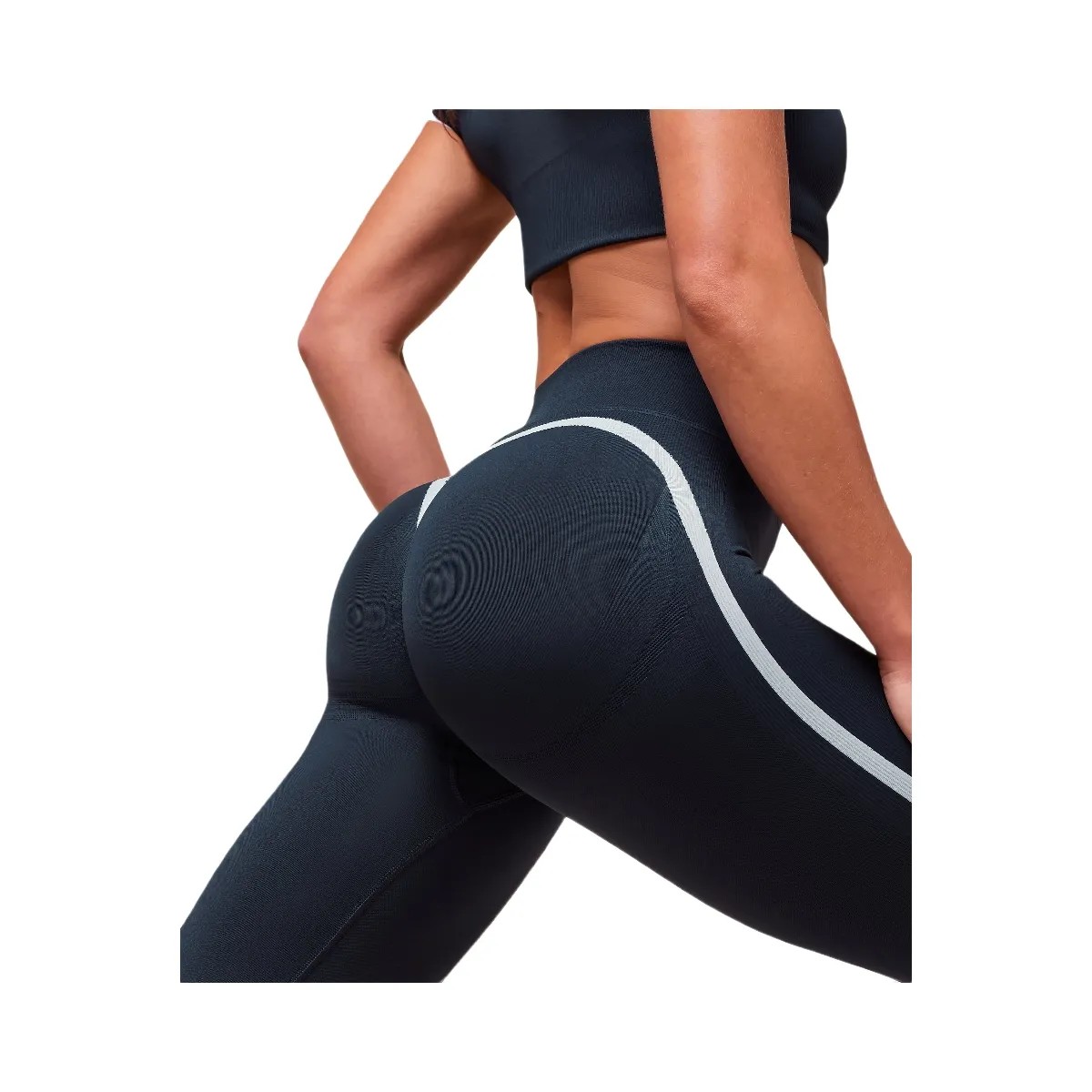 Gymshark Lift Campus Seamless Leggings - Heavy Blue - HypeFly India View 4