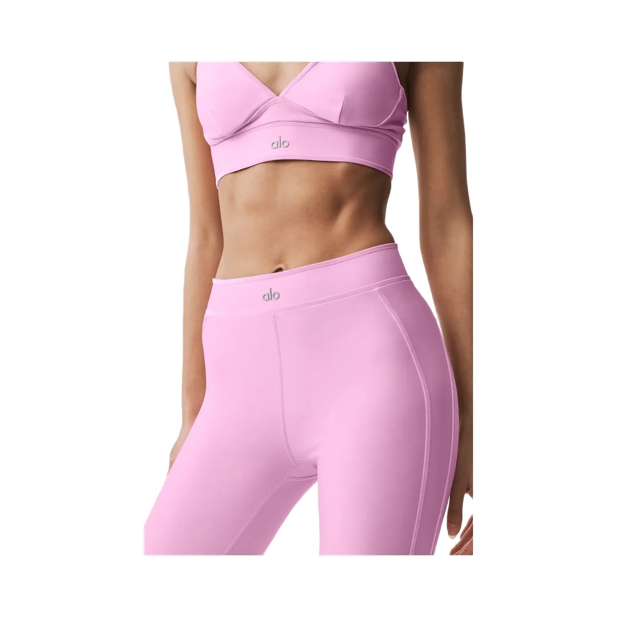 Alo Women's Airlift High-Waist Love Language Stirrup Legging - Candy Heart Pink - HypeFly India View 3