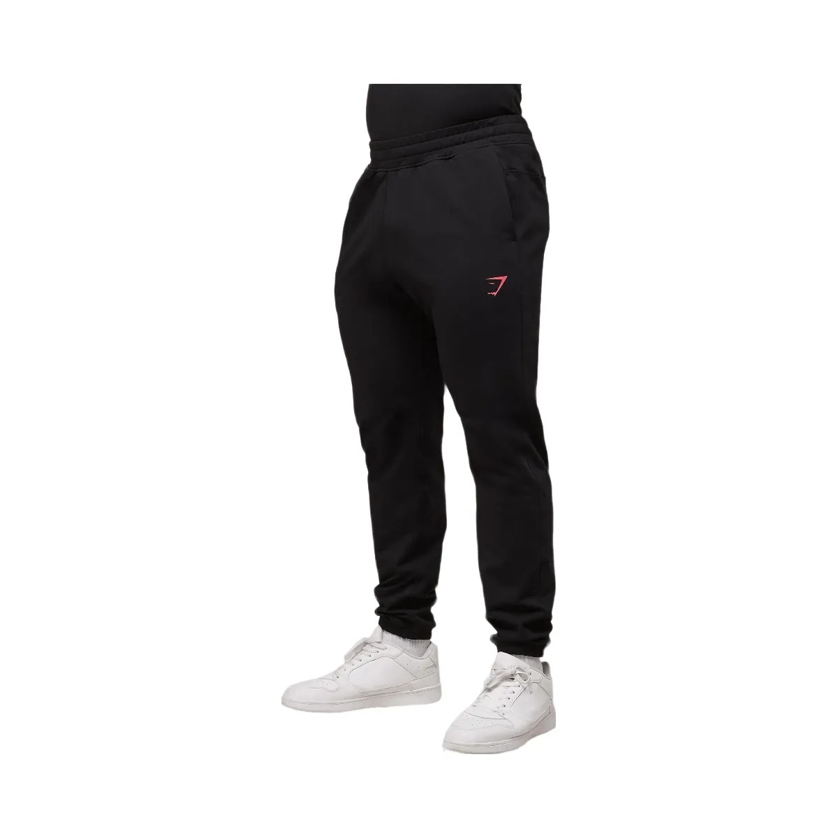 Gymshark Prime Joggers - Black/Vivid Red - HypeFly India View 3