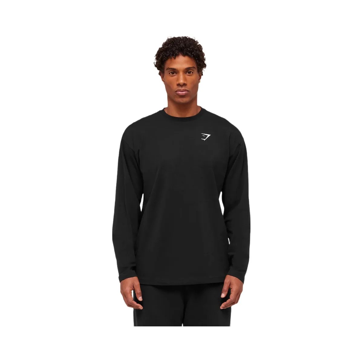 Gymshark Essential Oversized Long Sleeve T-Shirt - Black - HypeFly India View 4