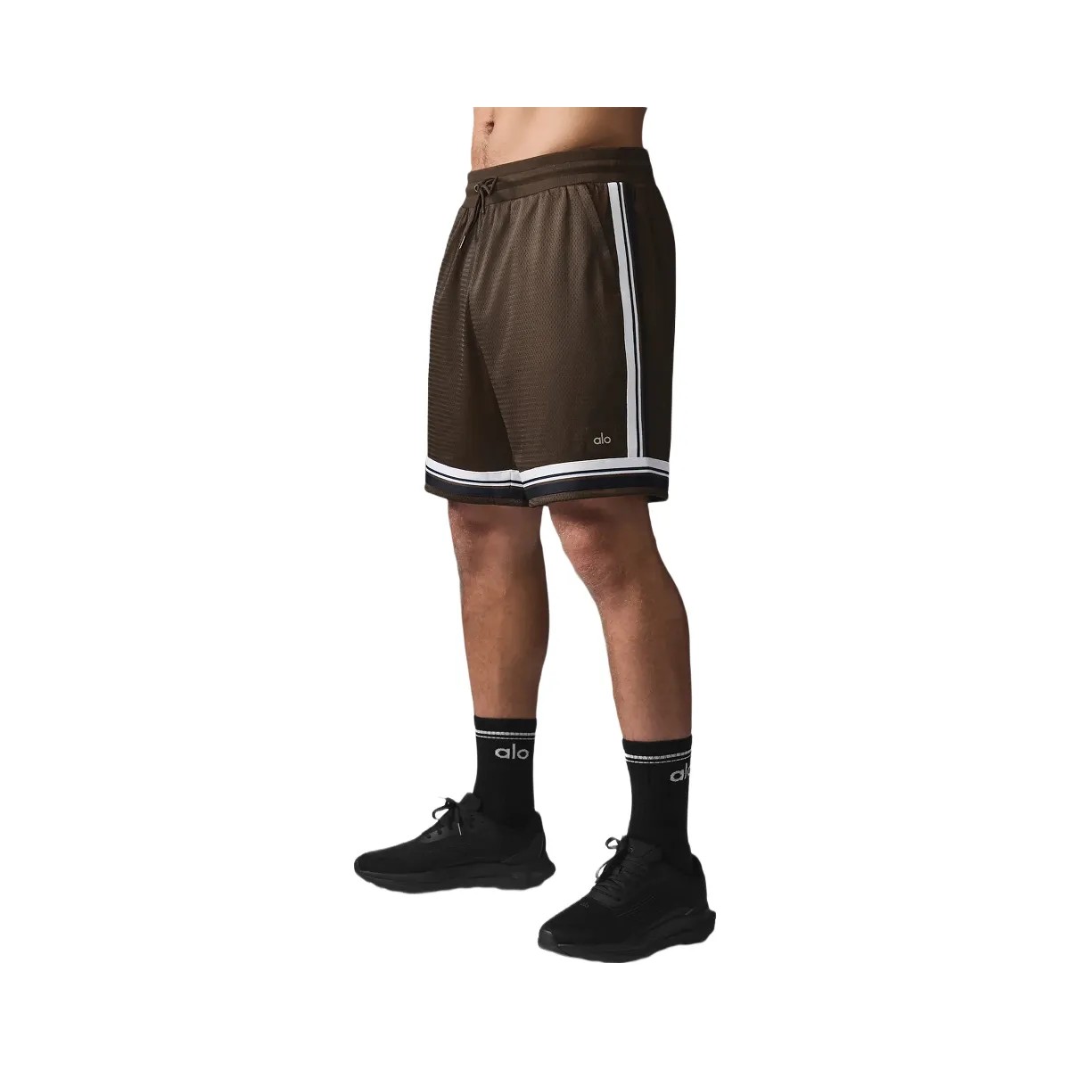 Alo Men's 7" Key Mesh Basketball Short - Espresso - HypeFly India View 3