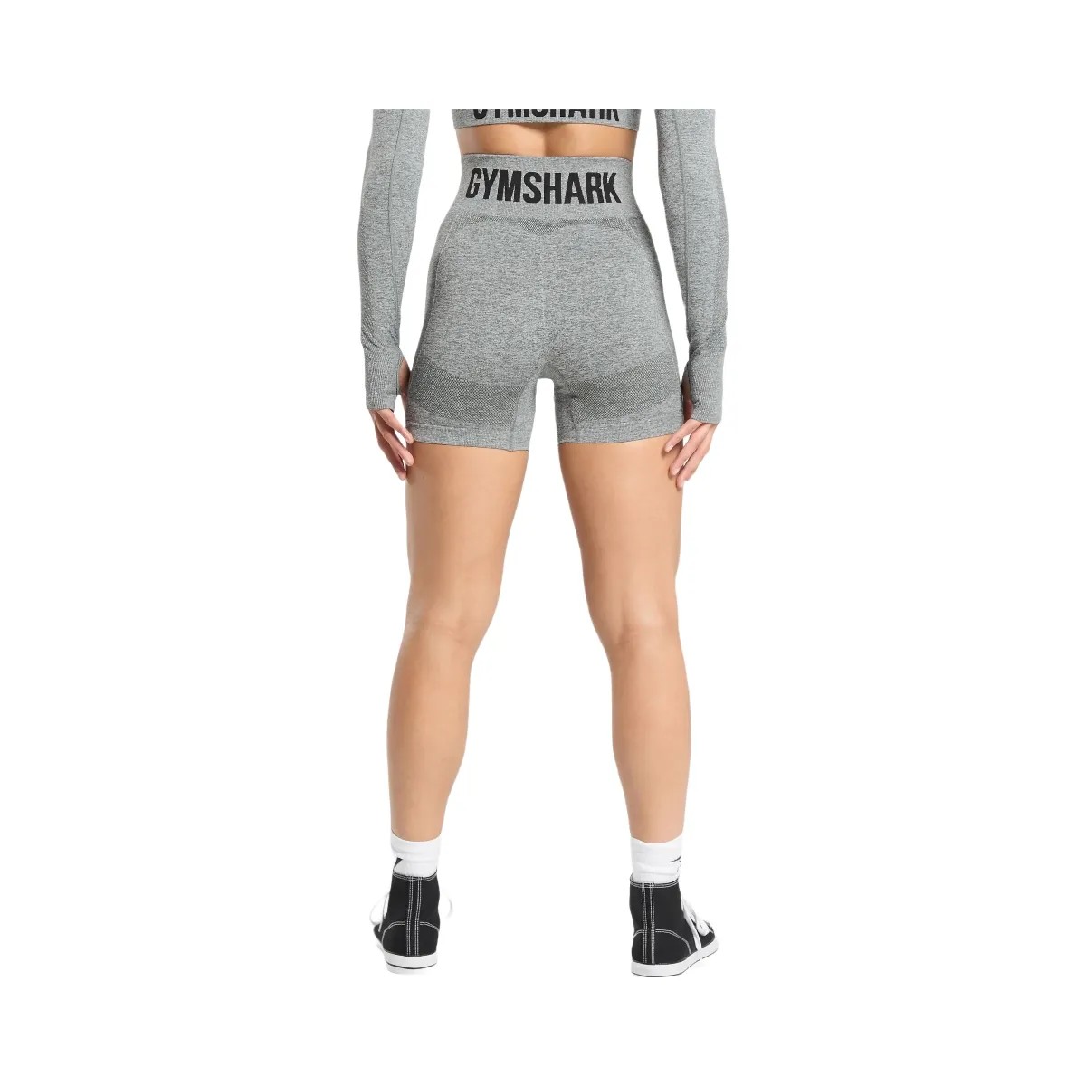 Gymshark Flex Shorts - Charcoal Grey Marl - HypeFly India View 2
