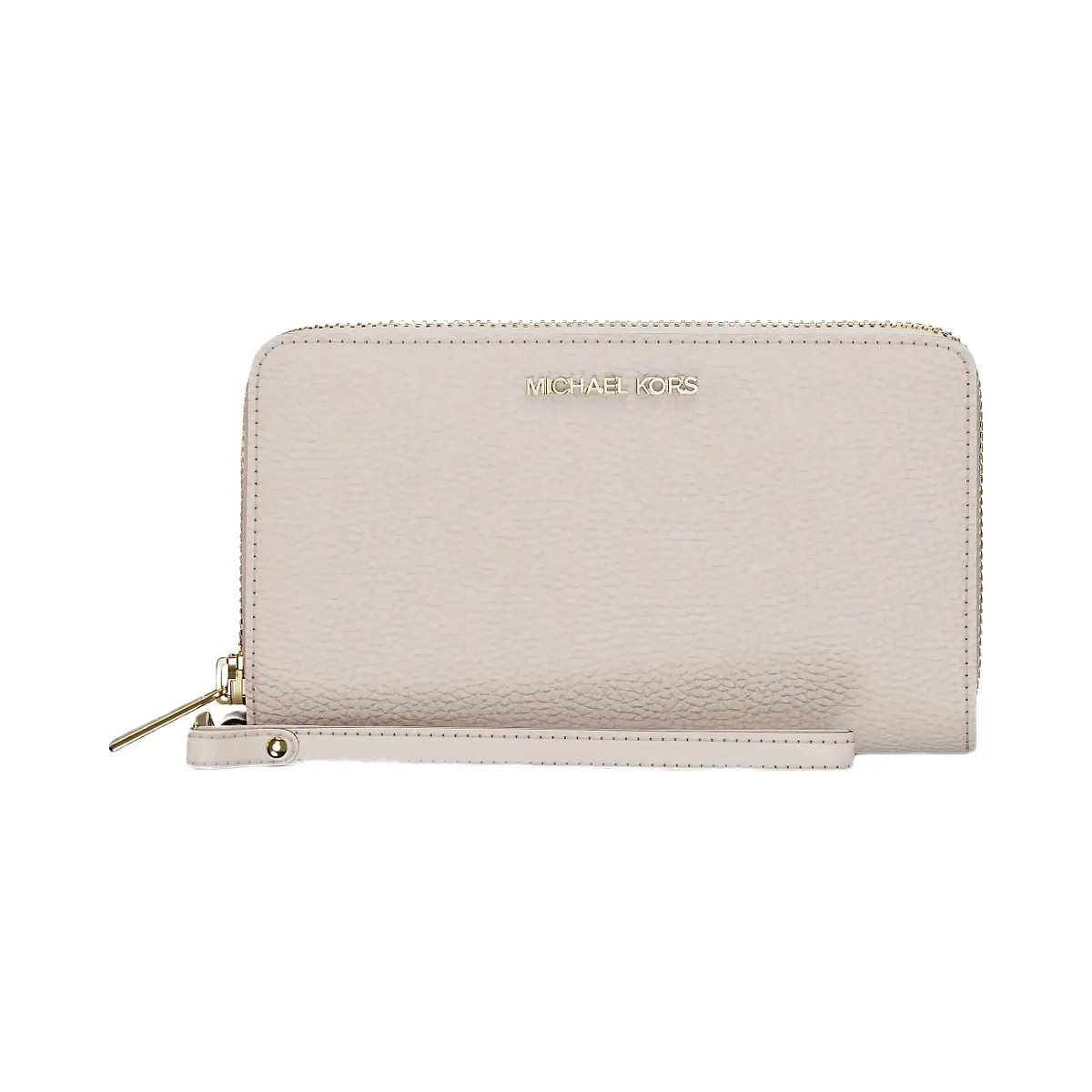 Michael Kors Large Pebbled Leather Smartphone Wristlet Lt Cream - HypeFly India View 1