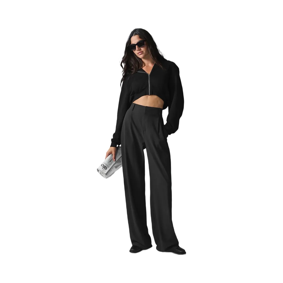 Alo Women's High-Waist Dreamscape Trouser (Regular) - Black - HypeFly India View 1